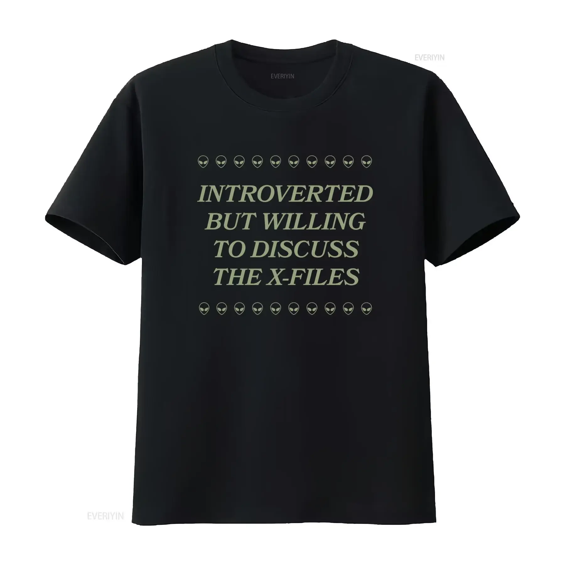 X Files Introverted But Willing To Discuss The T Shirt Fox Mulder Dana Scully UFO Alien 90's Area 51 Phile vintage Washed