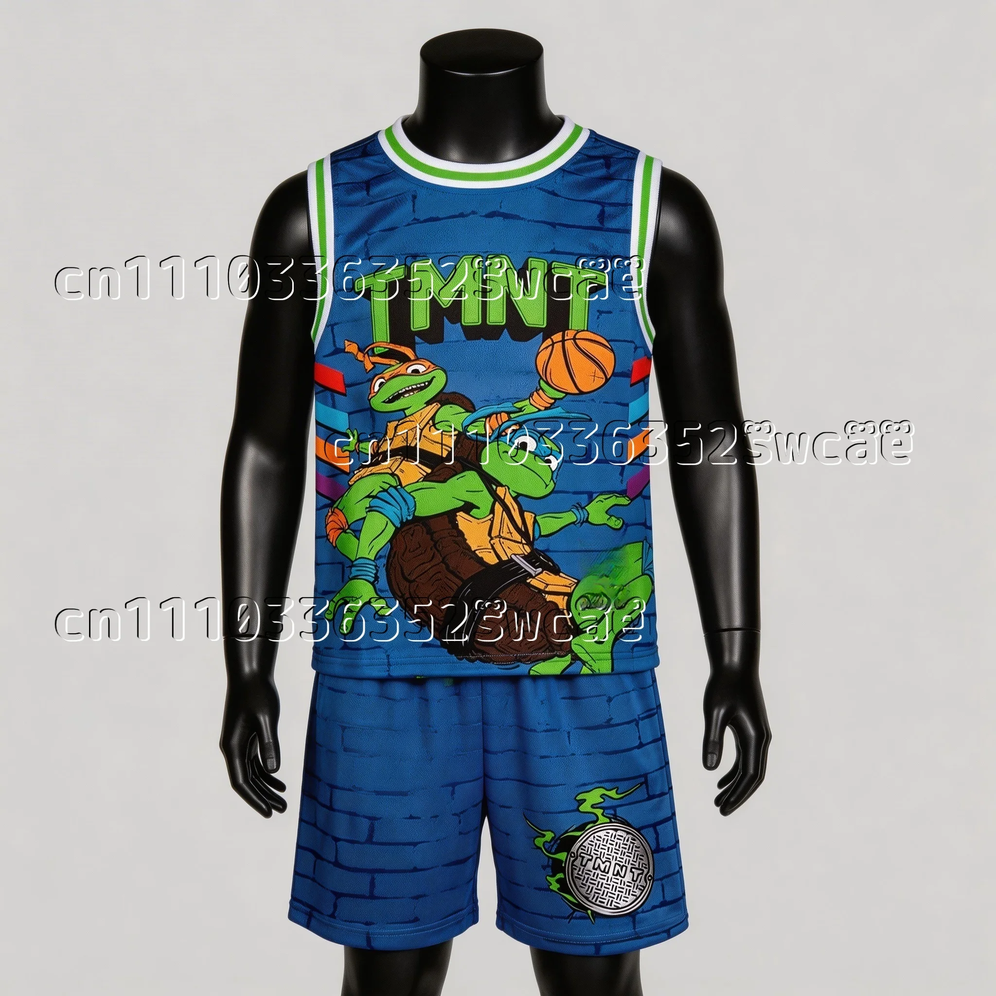 2026 Bandai Series Anime Ninja Turtle Themed Cosplay, Pajamas, Summer Vest Set Suitable for Adult Families To Match