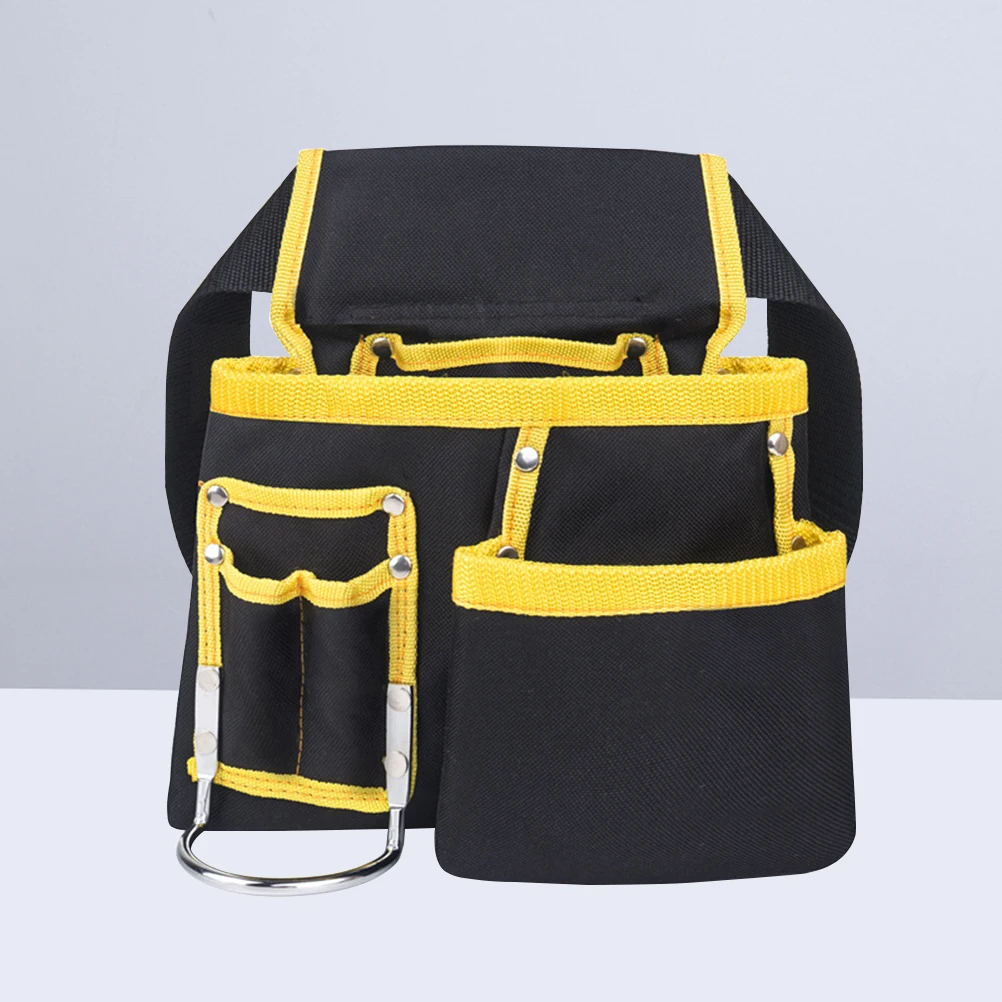 

Electric Drill Tool Kit Bag Electrician Pouch Yellow Black Waist Multi-functional Oxford Cloth Durable Multi-pocket Improve