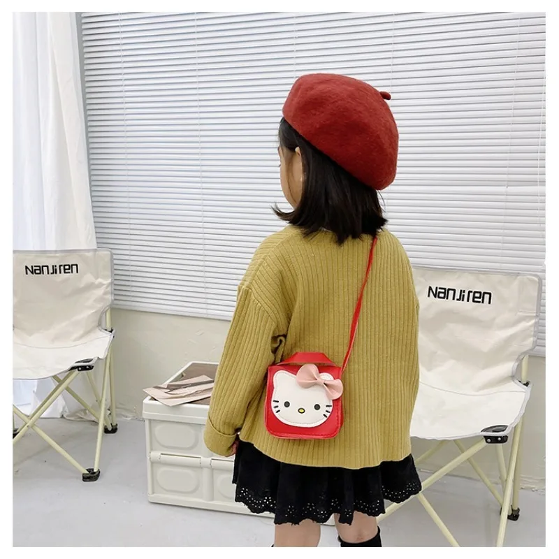 Sanrio Hello Kitty Kawaii słodka torba na ramię z PU nowa moda modna damska torba Crossbody z kokardą idealny prezent dla dziewczyny