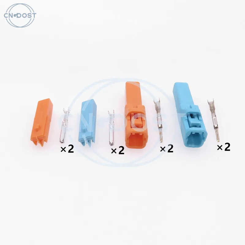 1 Set 2 Pin 6098-3857 6098-3853 AC Assembly Automobile Electrical Cable Harness Socket Female Male Connector With Terminal
