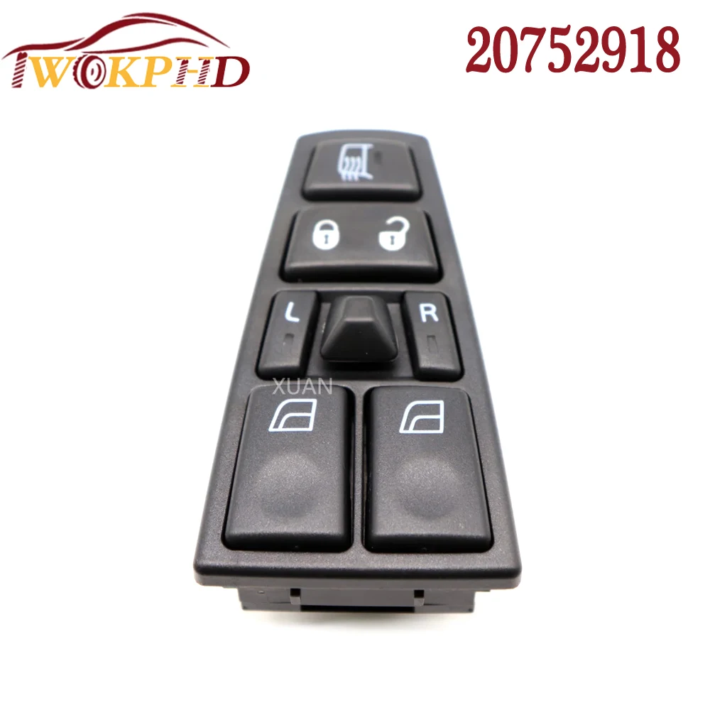 NEW Car Front Left Driver Side Power Window Master Control Switch 20752918 For Volvo Truck FM9 FM12 FH12 FH13 FH FM VN VNL VNM