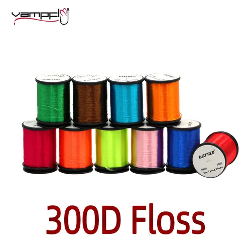Vampfly 100m 300D hilo de alambre de alta luminosidad hilo de atado de moscas línea suave de alta resistencia para serpentinas de ninfa lubina Señuelos de pesca de mar