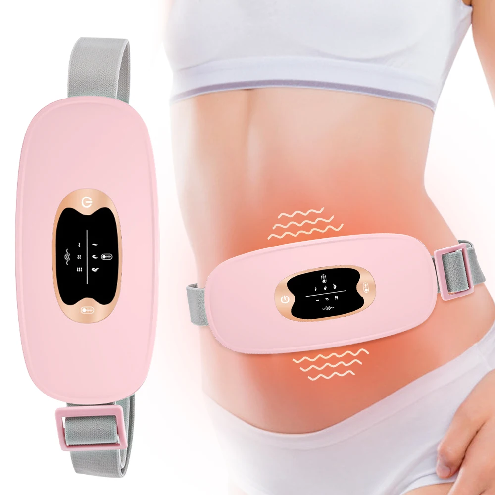 Warm Uterine Belt Girls and Ladies' Three-speed Hot Compress Massager Abdomen Waist Heating Pads Relieve Menstrual USB Charging