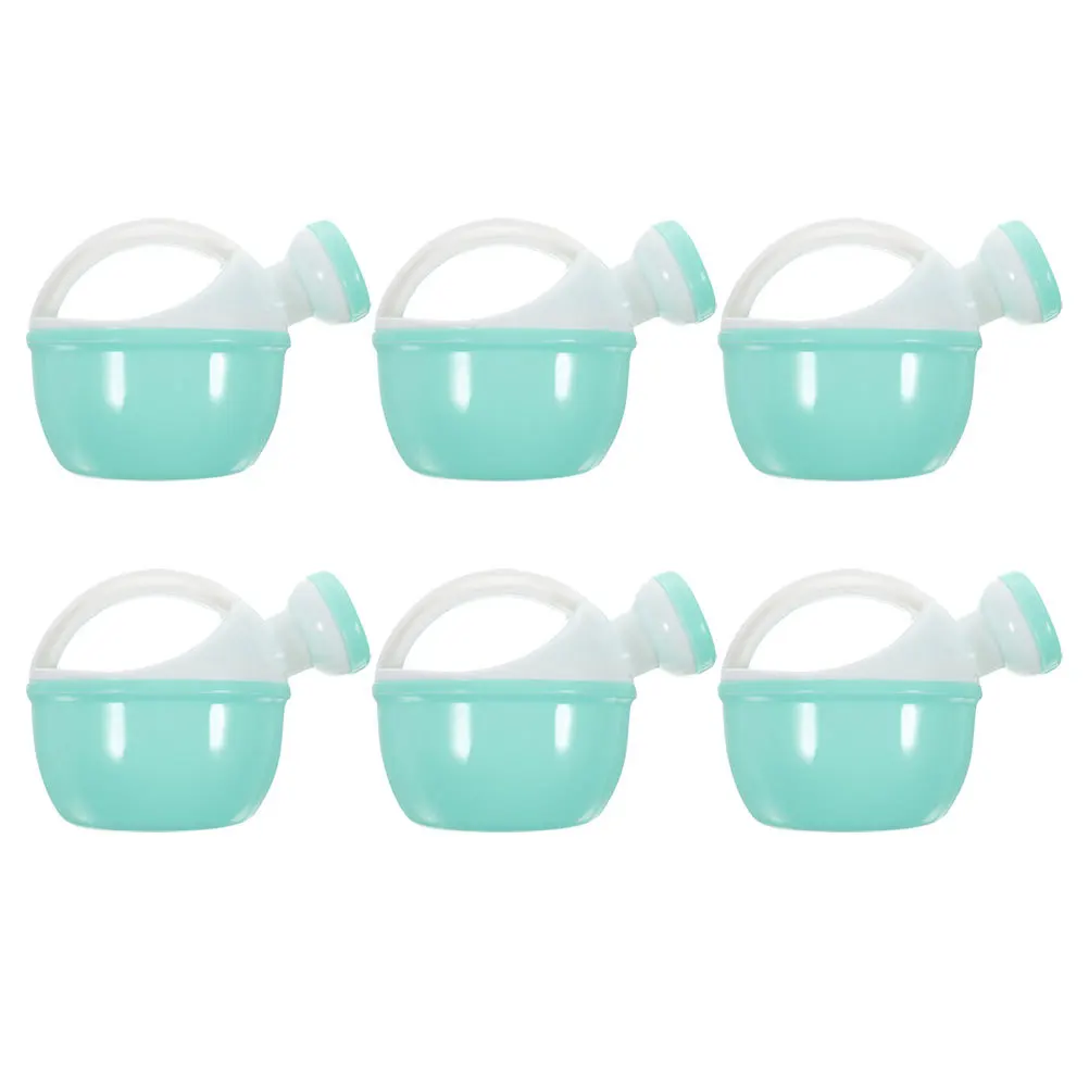 6pcs Kids Watering Can Small Plastic Flower Garden Beach Bathing For Children Outdoor Indoor Plants Care Portable