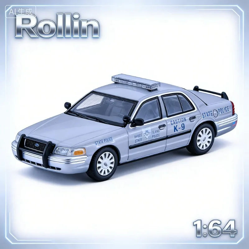 

ROLLIN 1: 64 K9 police car, cast alloy model, boys' gift, adult collection model, holiday gift.