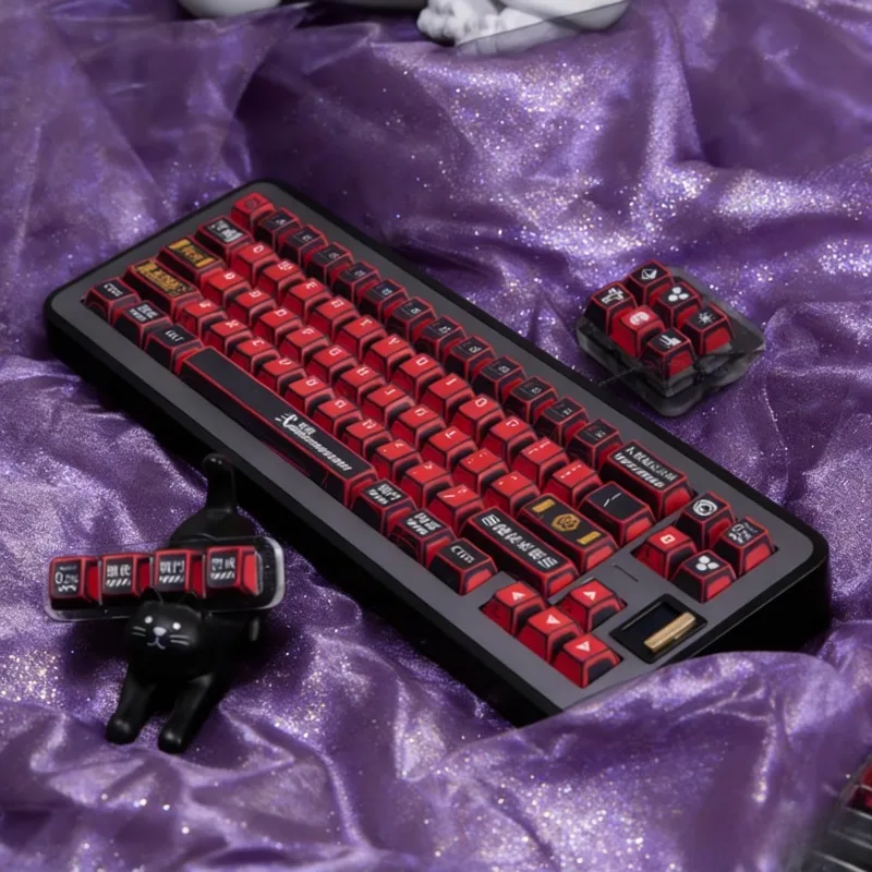 Bestselling Unit-02 Anime-Style Custom Keycap Set-PBT Dye-Sublimation Full Kit for Magnetic Switche GH60/A98/F87/X75 Layouts
