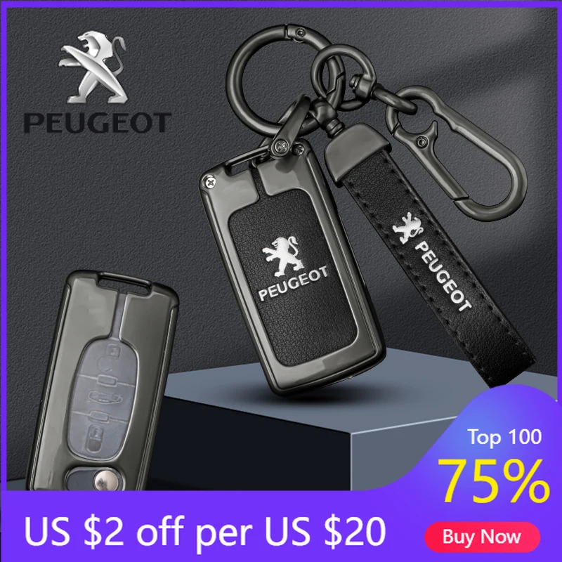 

2026 Hot Car Sticker Car Remote Key Case Cover for Peugeot 107 207 307 308 407 607 3008 5008 for Citroen Xsara Picasso C5 C6 C8