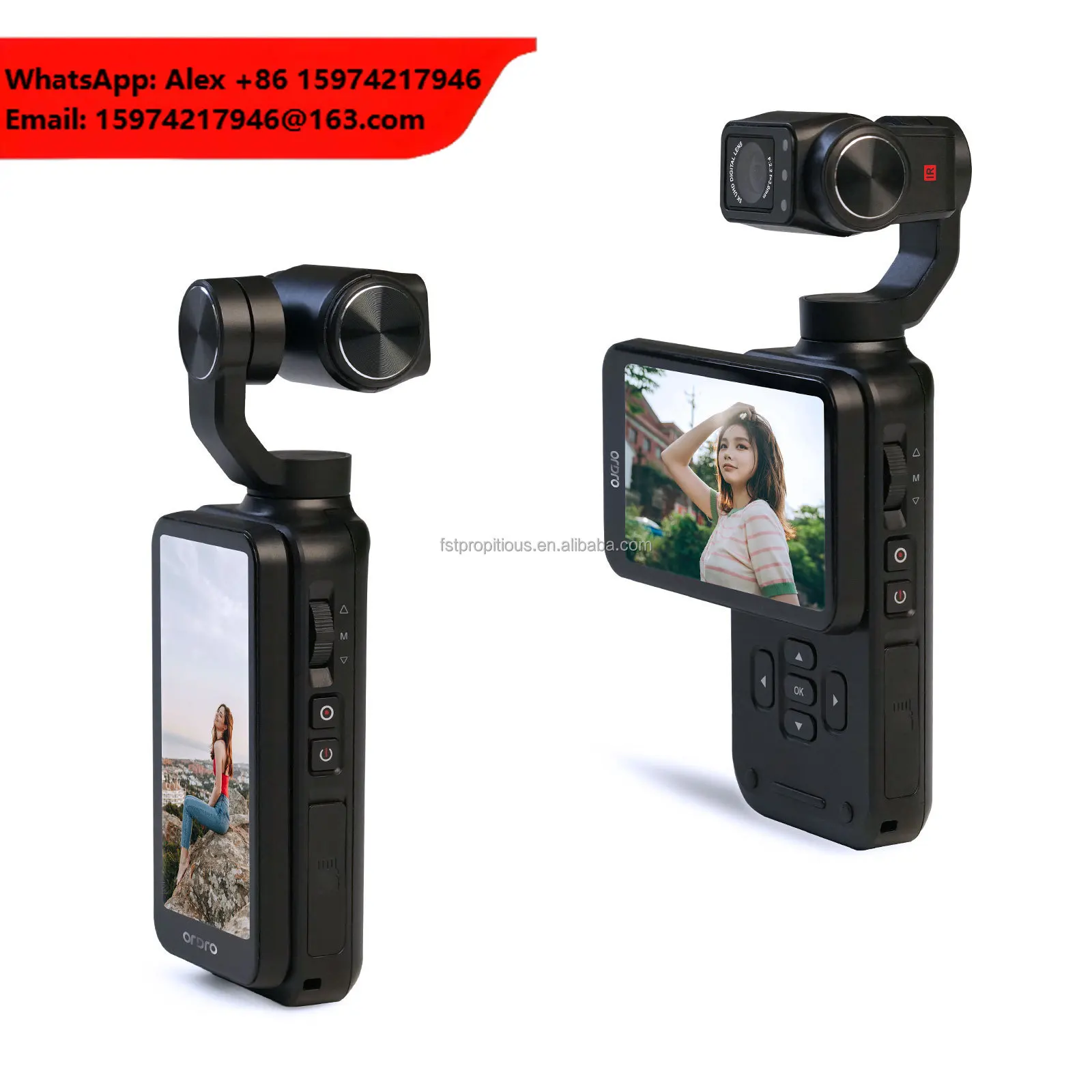 Ordro M5 Pocket Camera 3 Axis Gimbal 5K 4k AI Face Tracking Camera Vlog Camcorder IR Light Vison VS Osmo Pocket 3 Gimbal