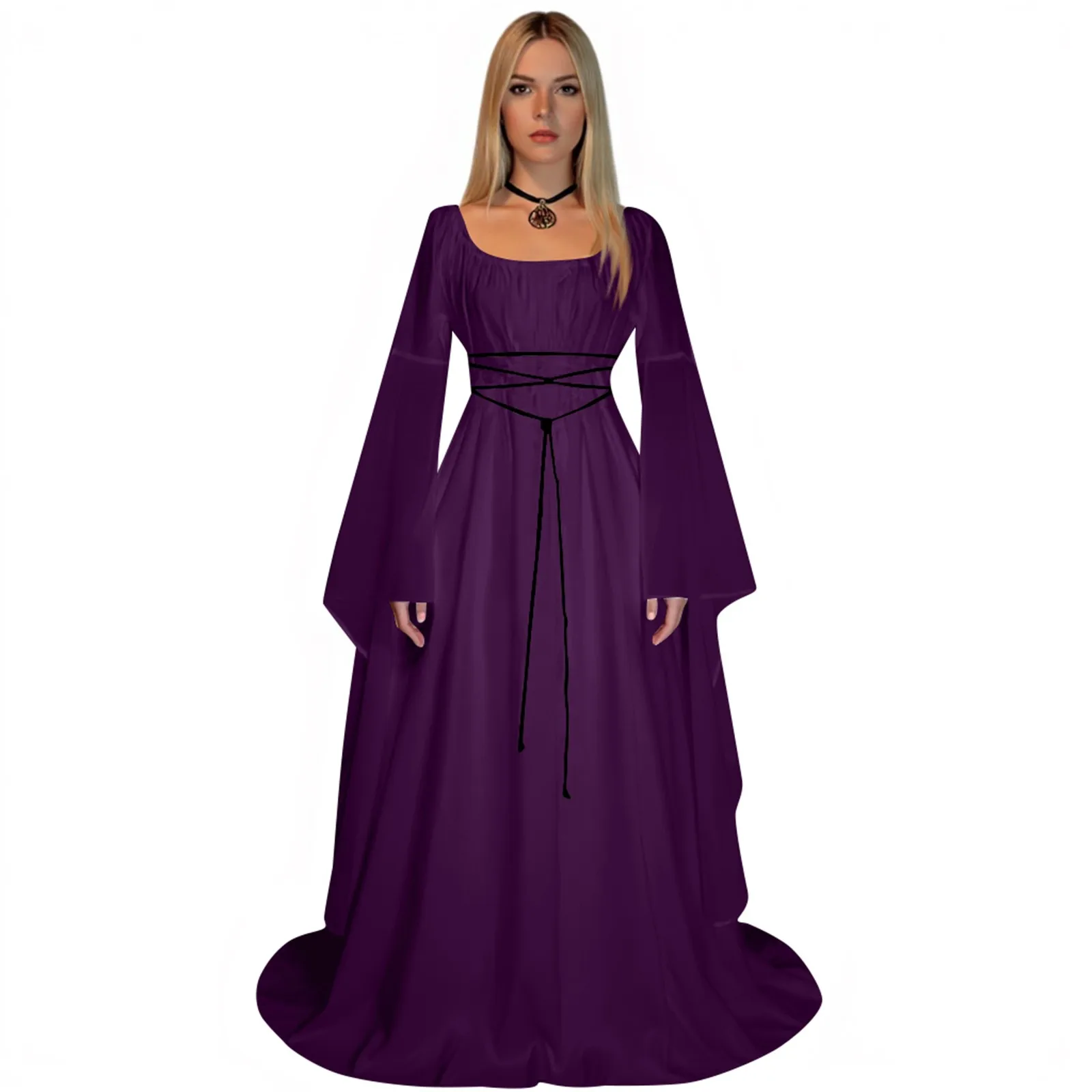 

Evening Dress Dance Performance Clothing Cosplay Dress Dress Performance Clothing Women'S Retro Long Sleeve Multi Solid Color