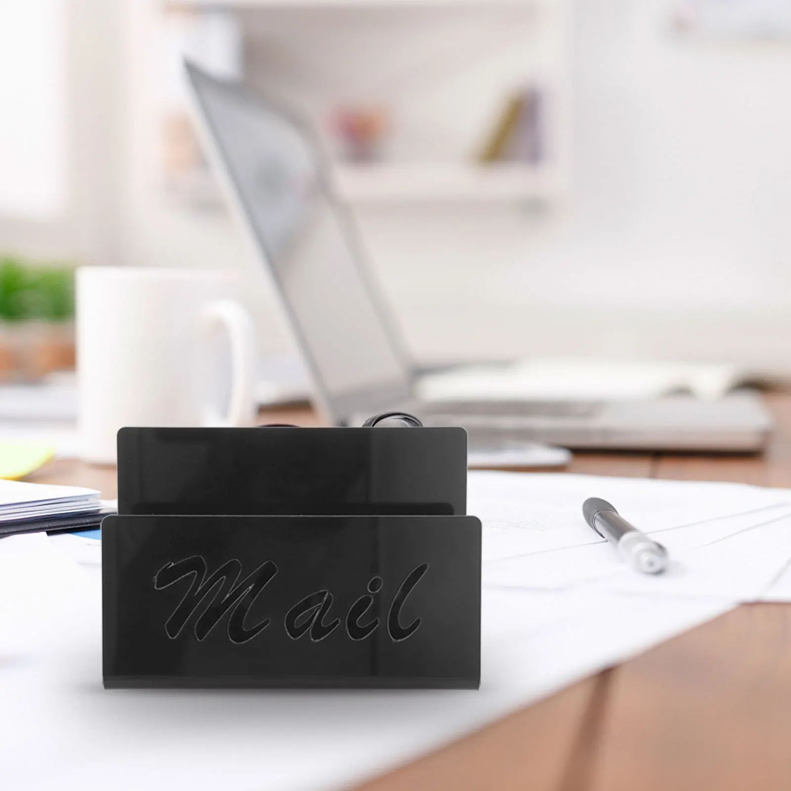 

Acrylic Mail Organizer Desktop Letter Holder Mail Sorter Organizer Postcard Display Rack Postcard Holder Letter Sorter