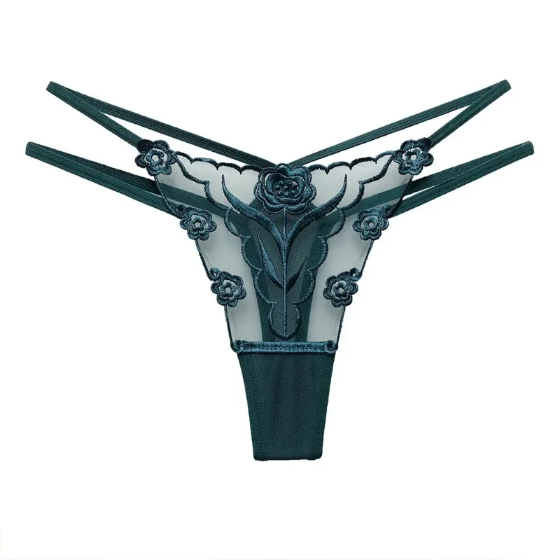 Women's Seamless Thong Underwear Set, Comfortable Cotton-Lace Design in 5 Colors Breathable Low-Waist Fit, Machine Washable