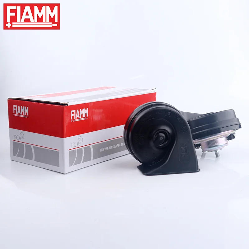 2PCS FIAMM Trumpet Horn 12V Automotive General 410/510Hz Disc Car Horn AM80SX Waterproof Auto Snail Horn Whistle Bass Speakers