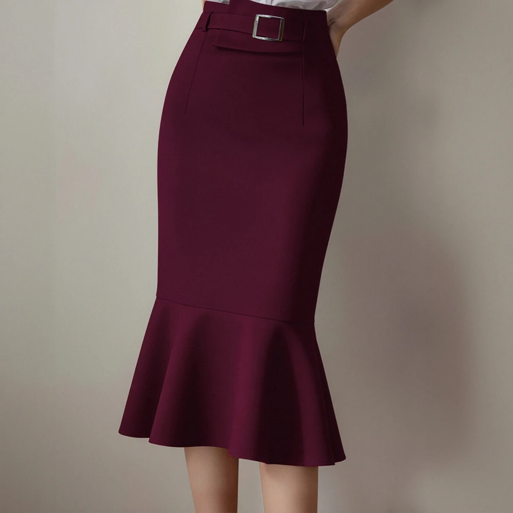

Casual Mid-Length A-Line Skirt Regular Waistline Design Autumn Fashion Women's Skirts Comfortable Fit Skirts