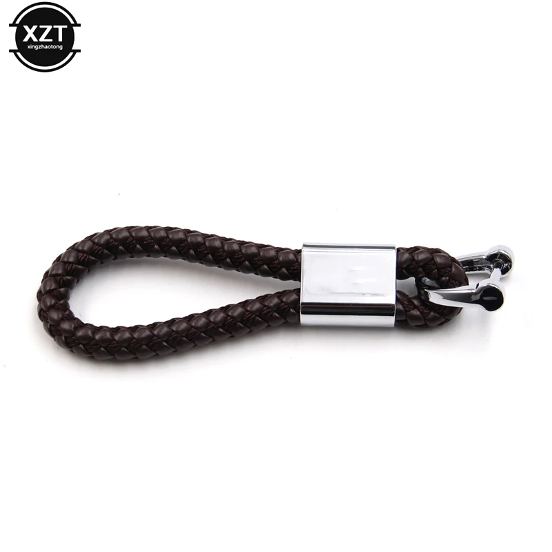 Car Hand Woven logo Keychain With Car Logo Metal Keychain Nylon Braided Rope Key Ring Car Key Ring For BMW X3 X1 X4 X5 X6