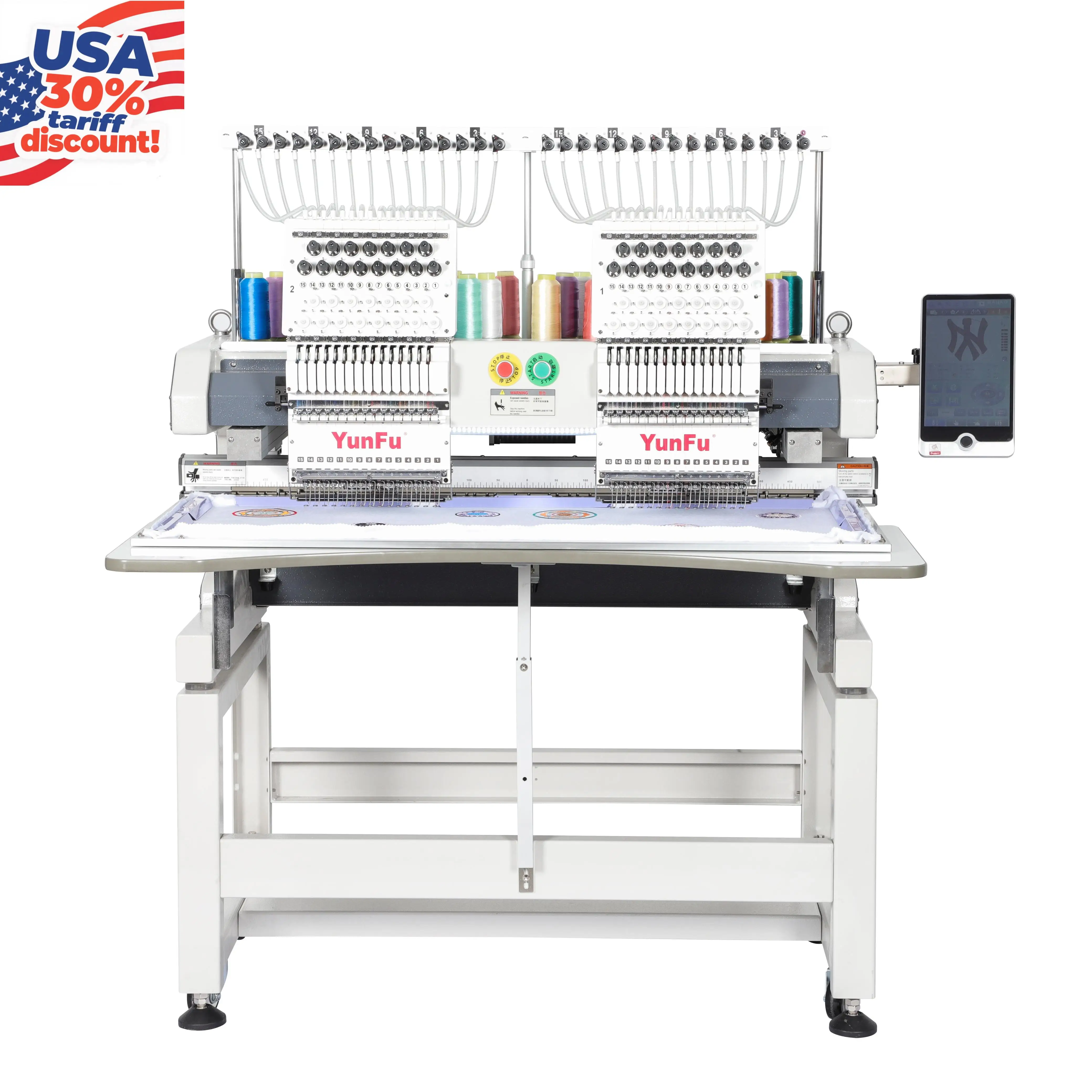 China Factory Directly Sale Computerized Embroidery Machines Two Heads Industrial Computer Embroidery 2 Heads Machines for Sale