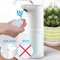 Dispensador de jabón con Sensor automático sin contacto, espuma, carga USB, Sensor infrarrojo inteligente, desinfectante de manos