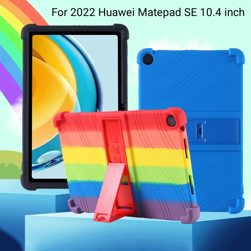 

Soft Silicon Case for HUAWEI MatePad SE 10.4 Inch AGS5-L09 AGS5-W09 Shockproof Stand Cover MatePadSE 10.4" Protective Casing