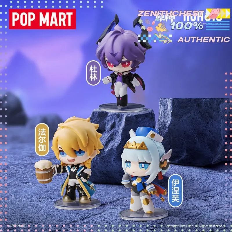 

POPMART x miHoYo Genshin Impact карнавальный сбор серия Chibi Mystery Box Коллекционная фигурка 2026, новая игрушка-сюрприз в подарок