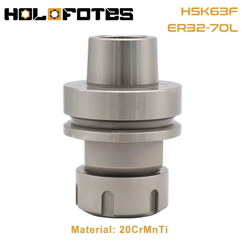 HSK63F Tool Holder ER32 Collet Chuck 70MM G2.5 24000rpm CNC Engraving Woodworking Machine HSK63 Tool Holder HSK63F ER32UM 70L