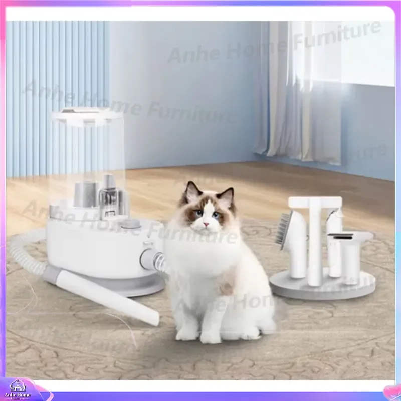 7 in 1 Pet Grooming Vacuum Kit Low Noise Dog Cat Hair Clipper Trimmer Shaver Cleaner Suction Comb Attachment for Pets Care