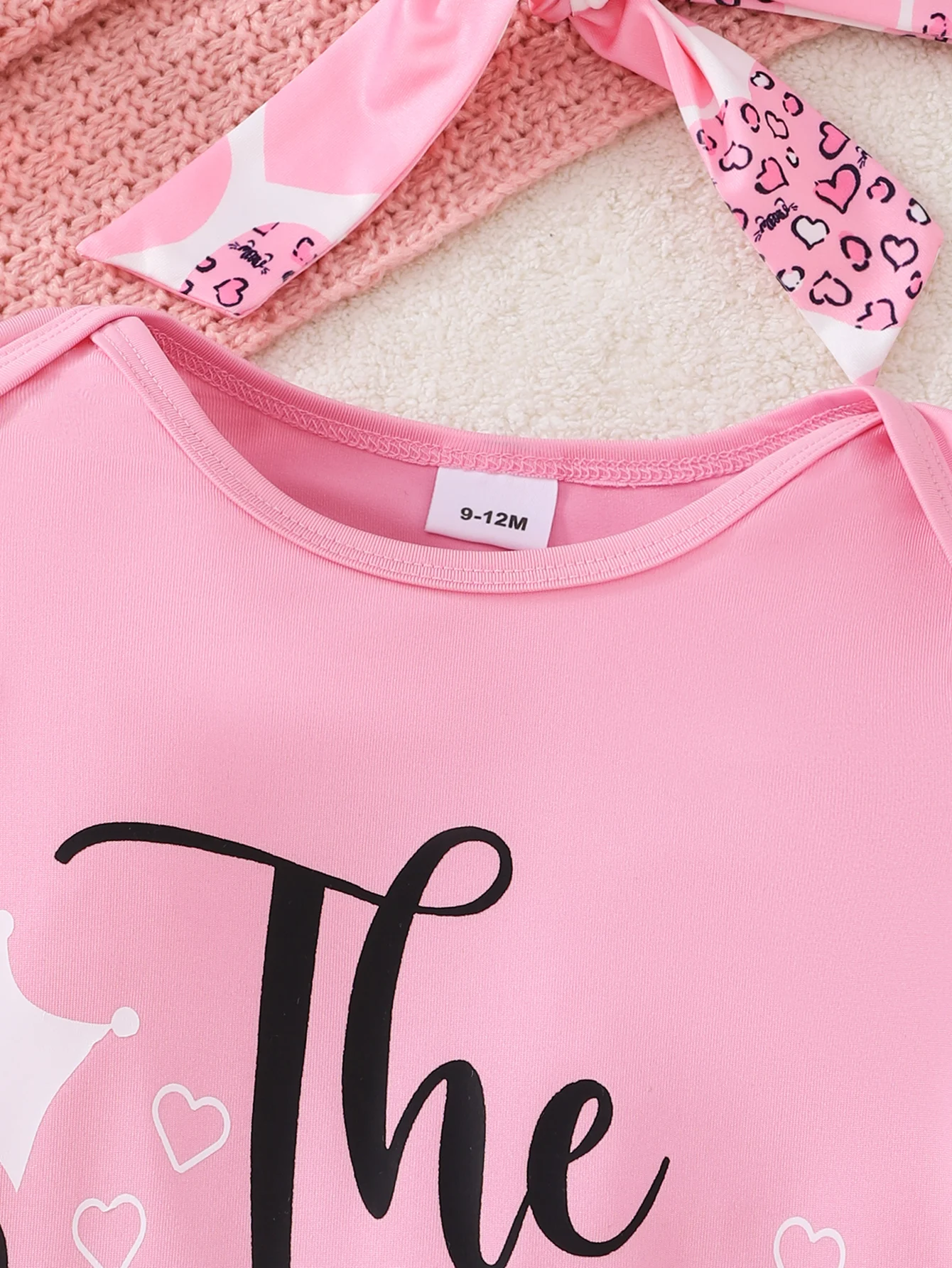 الفتيات ربيع الخريف عادية كم طويل إلكتروني طباعة الوردي مثلث رومبير طباعة كاملة السراويل الطويلة مجموعة الحجاب #3