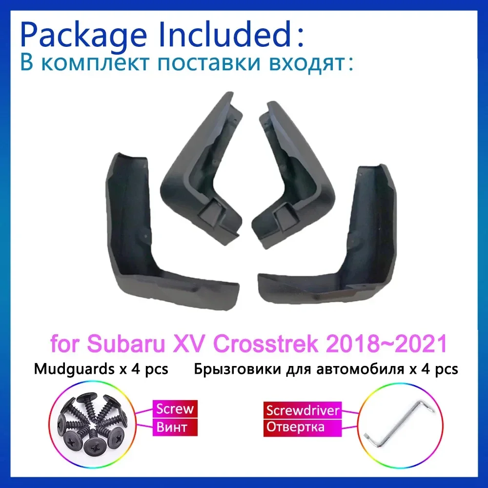 for Subaru XV Crosstrek 2018 2019 2020 2021 MudFlap Mudguards Splash Guards Fender Flare Front Rear Wheel Car Stying Accessories