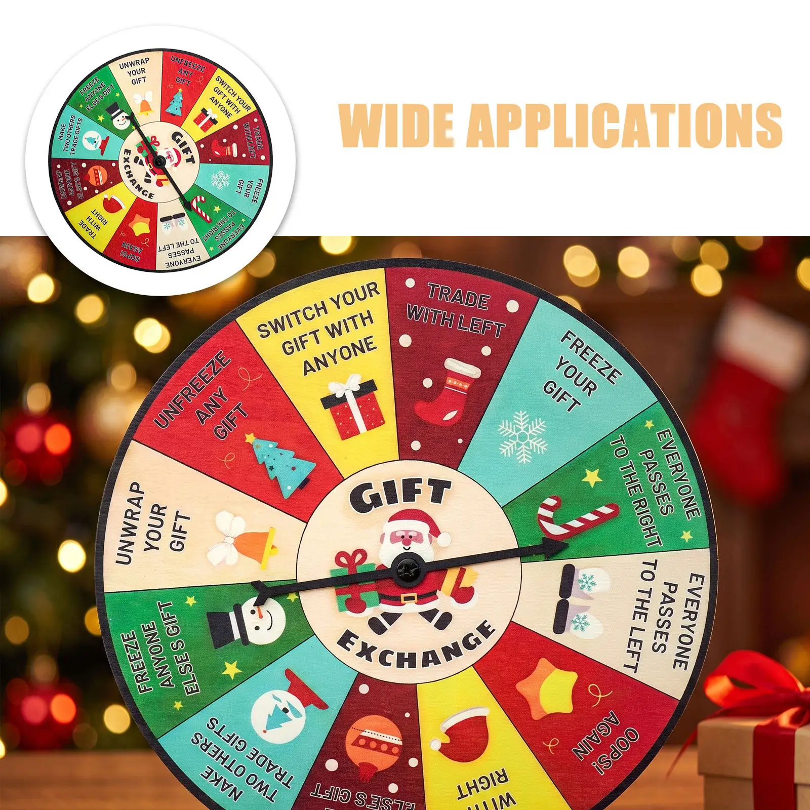Christmas Carousel Adult Gift Game Exchange Coworker Party Supply Family Prop Spinner Wheel Group Activity Accessory Holiday