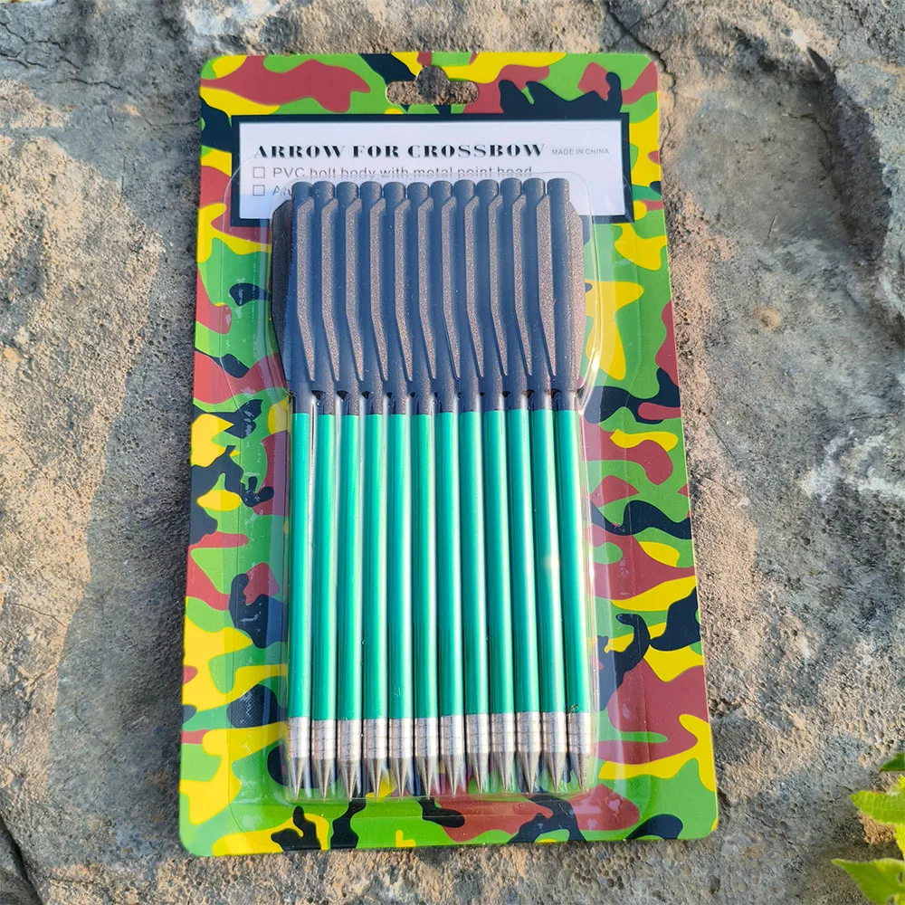 الرماية 6.3 "مسامير القوس والنشاب الألومنيوم القوس والنشاب السهام البلاستيك دوارات ل 50-80lbs مسدس صغير القوس والنشاب الصيد الرماية في الهواء الطلق