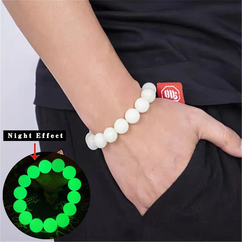 Luminous Stone Bracelet Luminous Beads Tide for Men Women Fashion Jewelry Couple Bracelets to Send Girlfriend Gift 2023 Trend