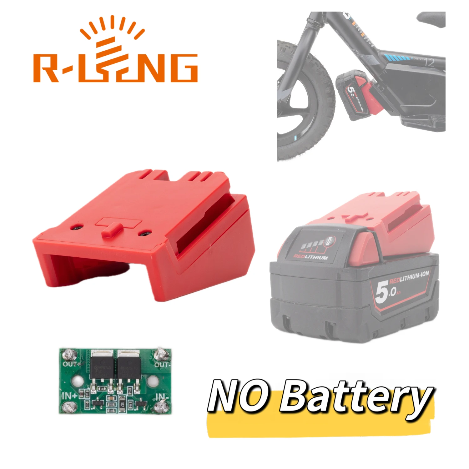 For Stacyc Bike Use Milwaukee 18V Li-Ion Battery Adapter Convert to Stacyc Li-ion Battery Power Tool Converter Accessories