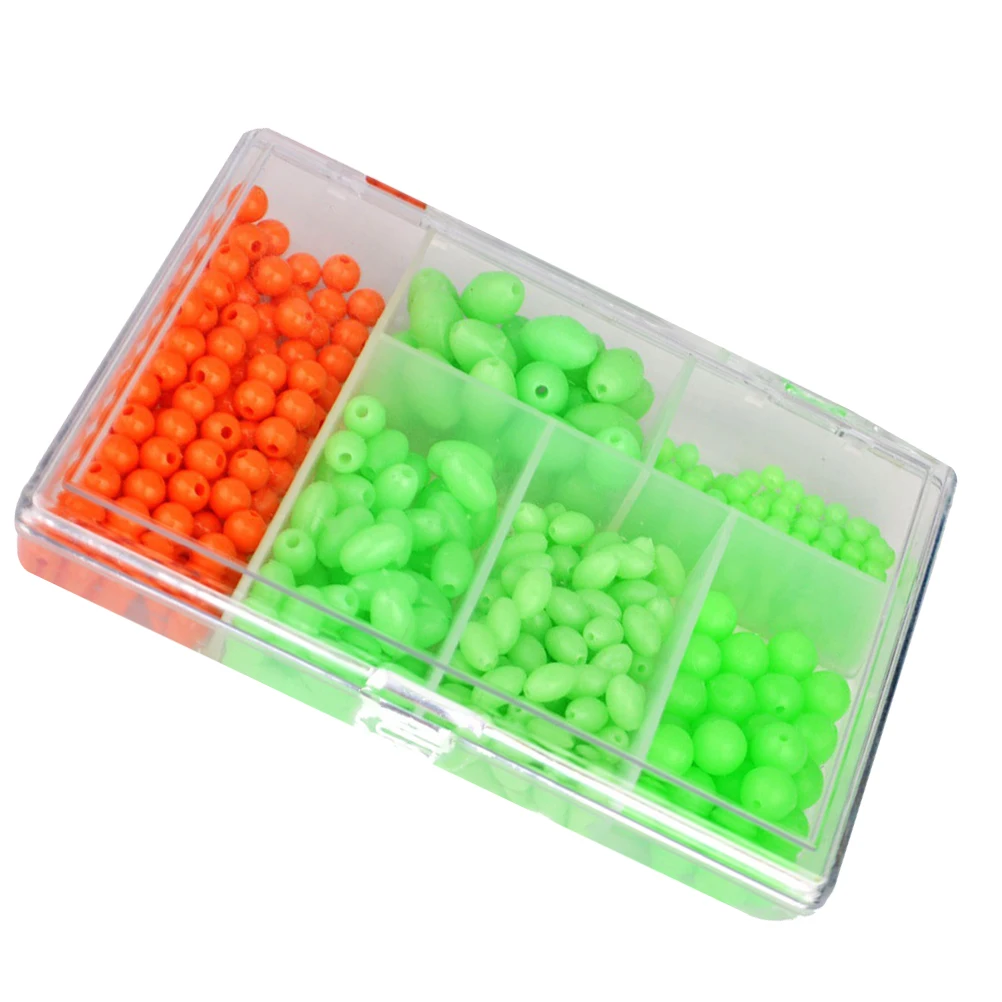 

1 Box Glow In The Dark Luminous Beads Outdoor Fishing Accessories Lightweight Durable Convenient Simple Design Gift For Anglers