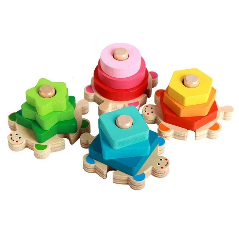 Montessori geometrische Form Matching Spiel Holz Kinder lernen Spielzeug pädagogische Kinder Spiel züge Juegos Cognitivos Para Niños