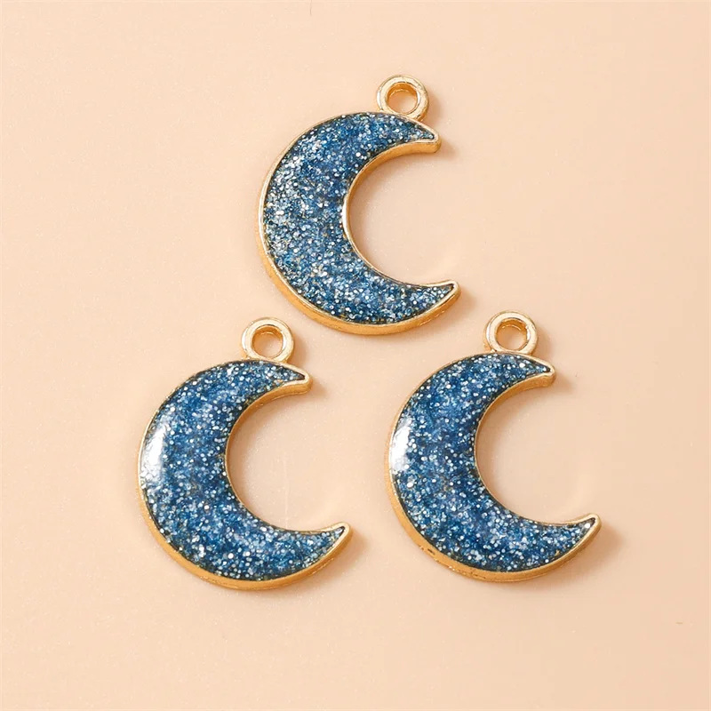 Leslie 10 Stück/Set Emaille-Mond-Stern-Regenbogen-Anhänger für Niedliche Ohrringe, Armbänder, Halsketten, Anhänger, DIY-Schmuckherstellungszubehör – Detail 18