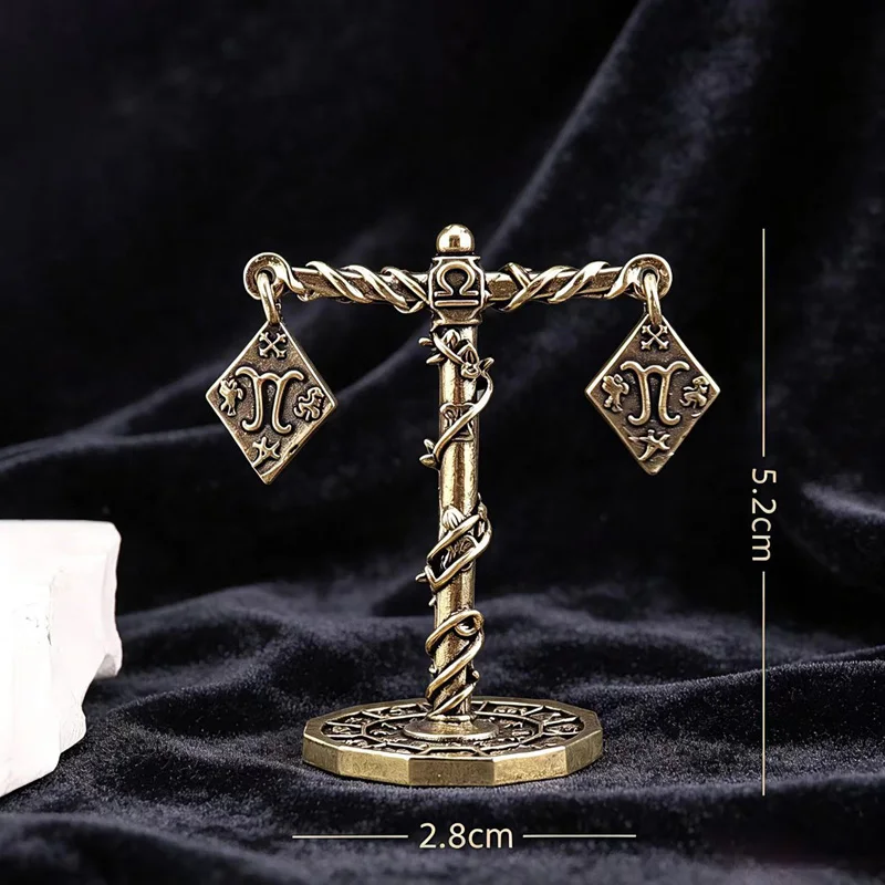 Handgefertigte Messing-Sternzeichen Vintage-Konstellationsstatuen Zwölf Sternzeichen Kreative Desktop-Kunsthandwerke Ornamente Geschenkidee – Detail 4