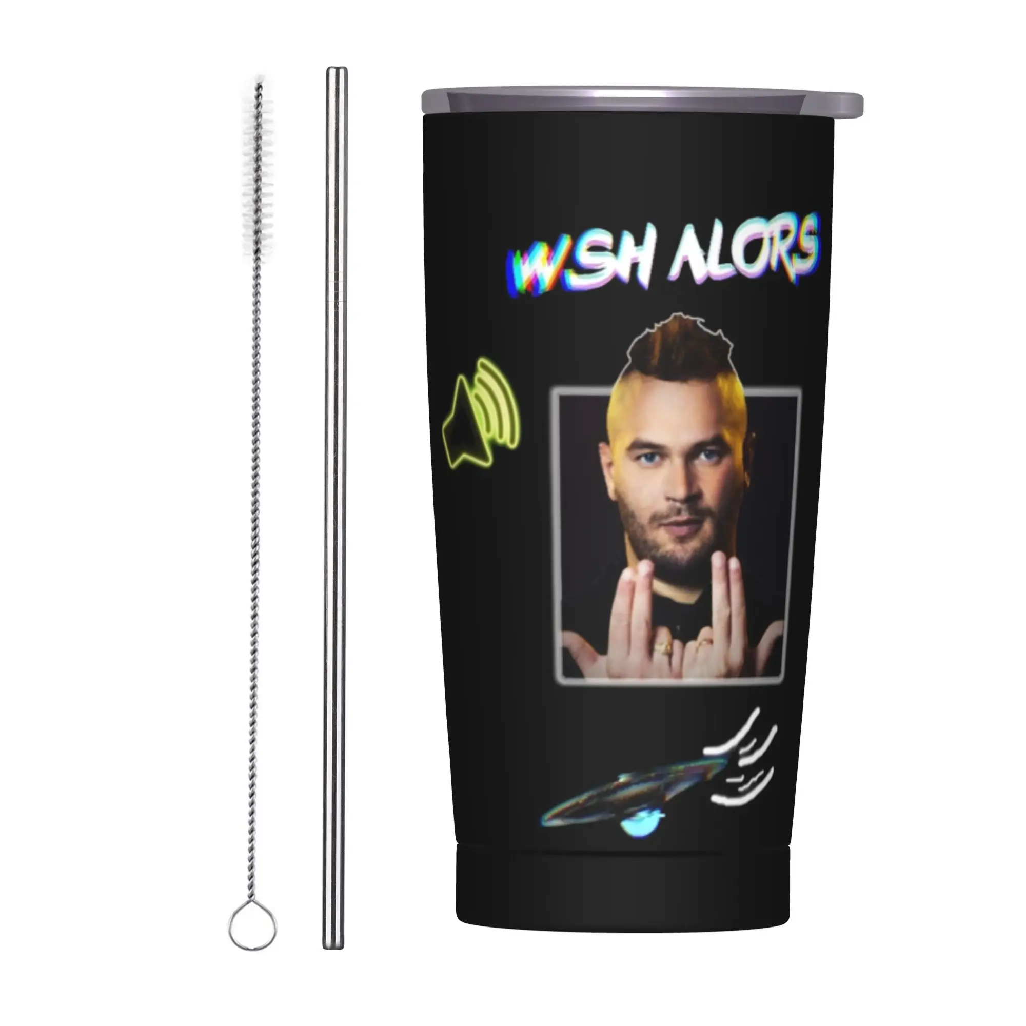 Stainless Steel Tumbler French Rapper Vote JUL  Coffee Mug  Insulated Cold Drink Mugs Cup Beach Water Bottle