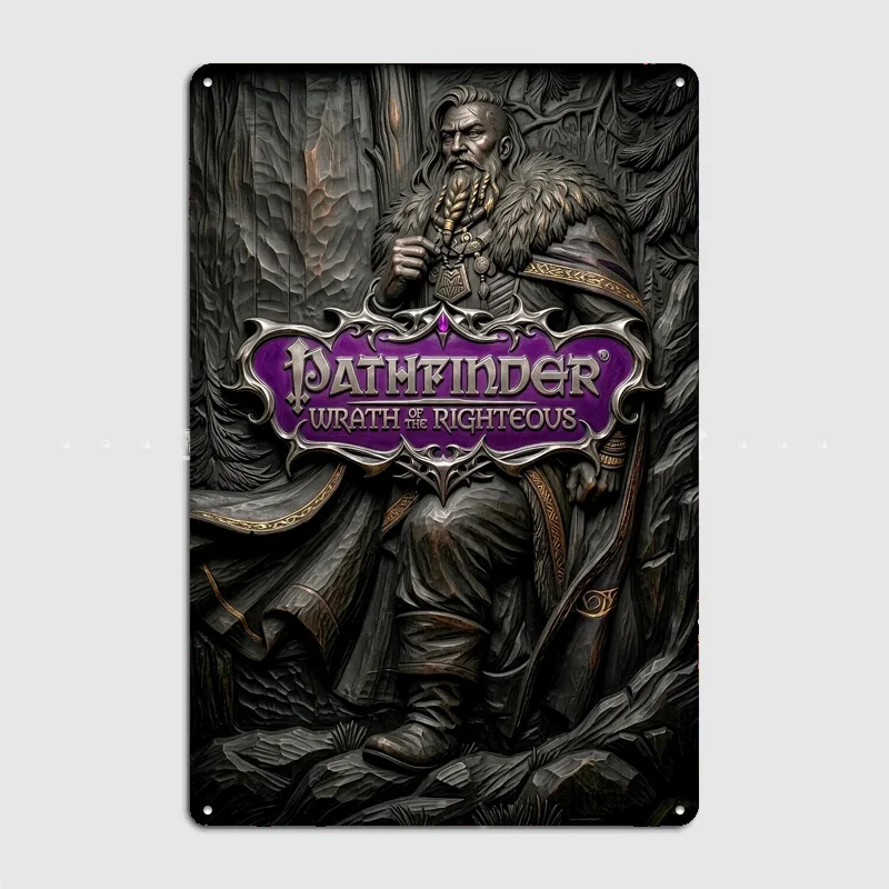 Pathfinder Wrath of the Righteous Game Art Poster Metal Sign Bedroom Indoor Home Decor Custom Posters Wall Room Decorations