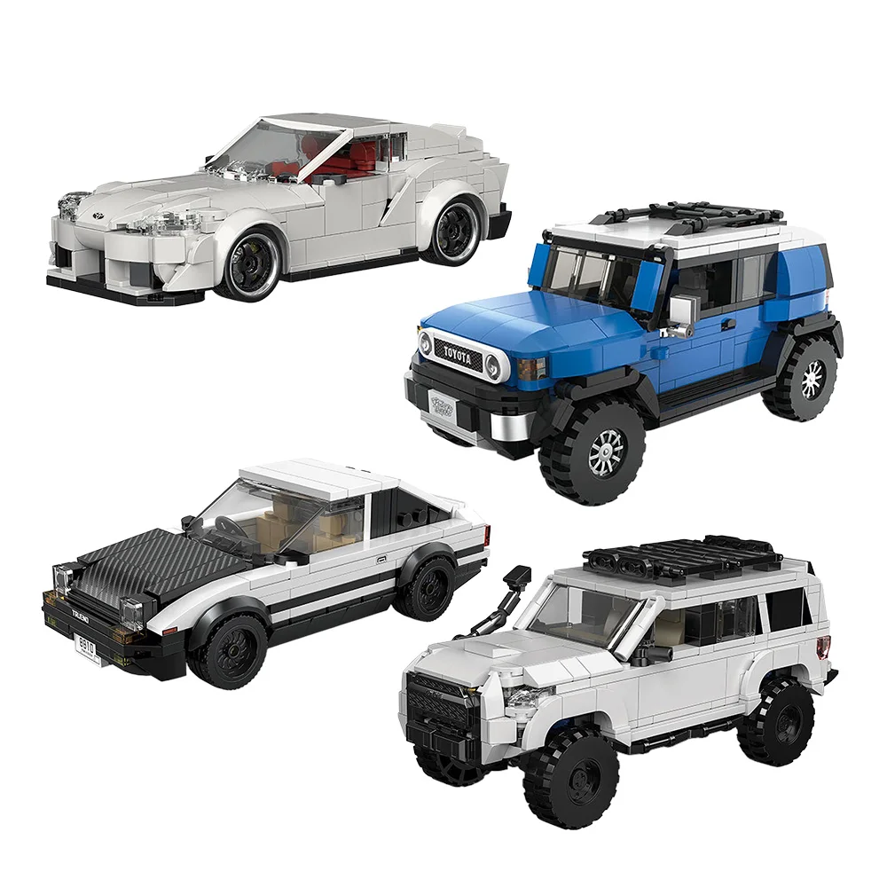 

Toyota Sports Retro Car FJ40/4runner Off Road Vehicle Supra/AE86 Building Blocks Car Model With Display Box Brick Toy Kids Gifts