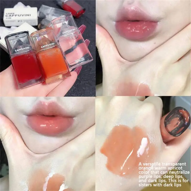 Iceberg balsamo per le labbra rossetto vetro trasparente olio per le labbra idrata e idrata le labbra cosmetici per il trucco