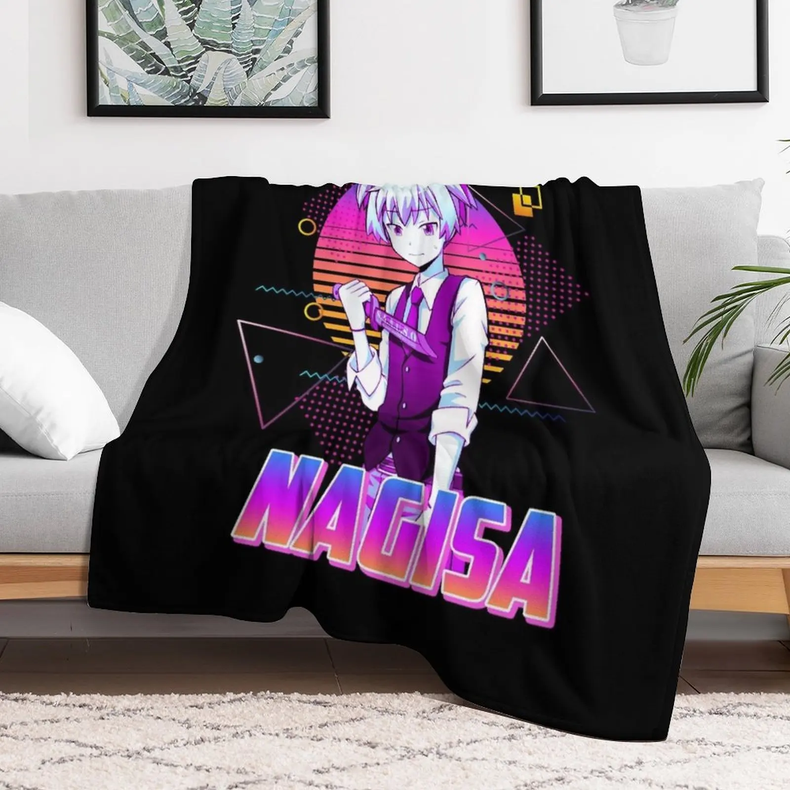 

Nagisa Shiota- Retro Art Throw Blanket Luxury Brand Luxury Vintage Beautifuls Blankets