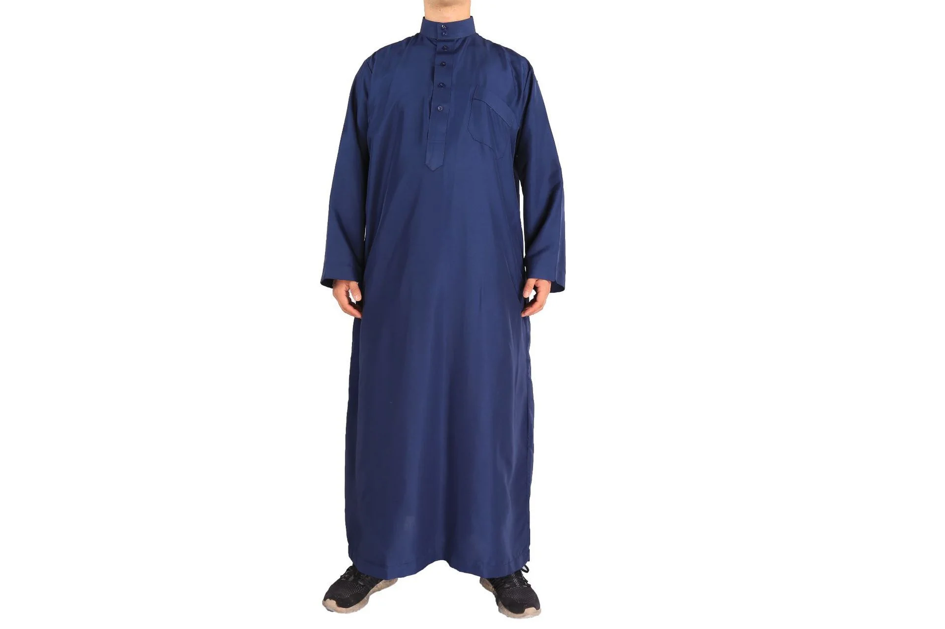 New Muslim Loose Stand Collar New Saudi Round Neck Hui Robe Arab Middle Eastern Men\'s Islamic Clothing