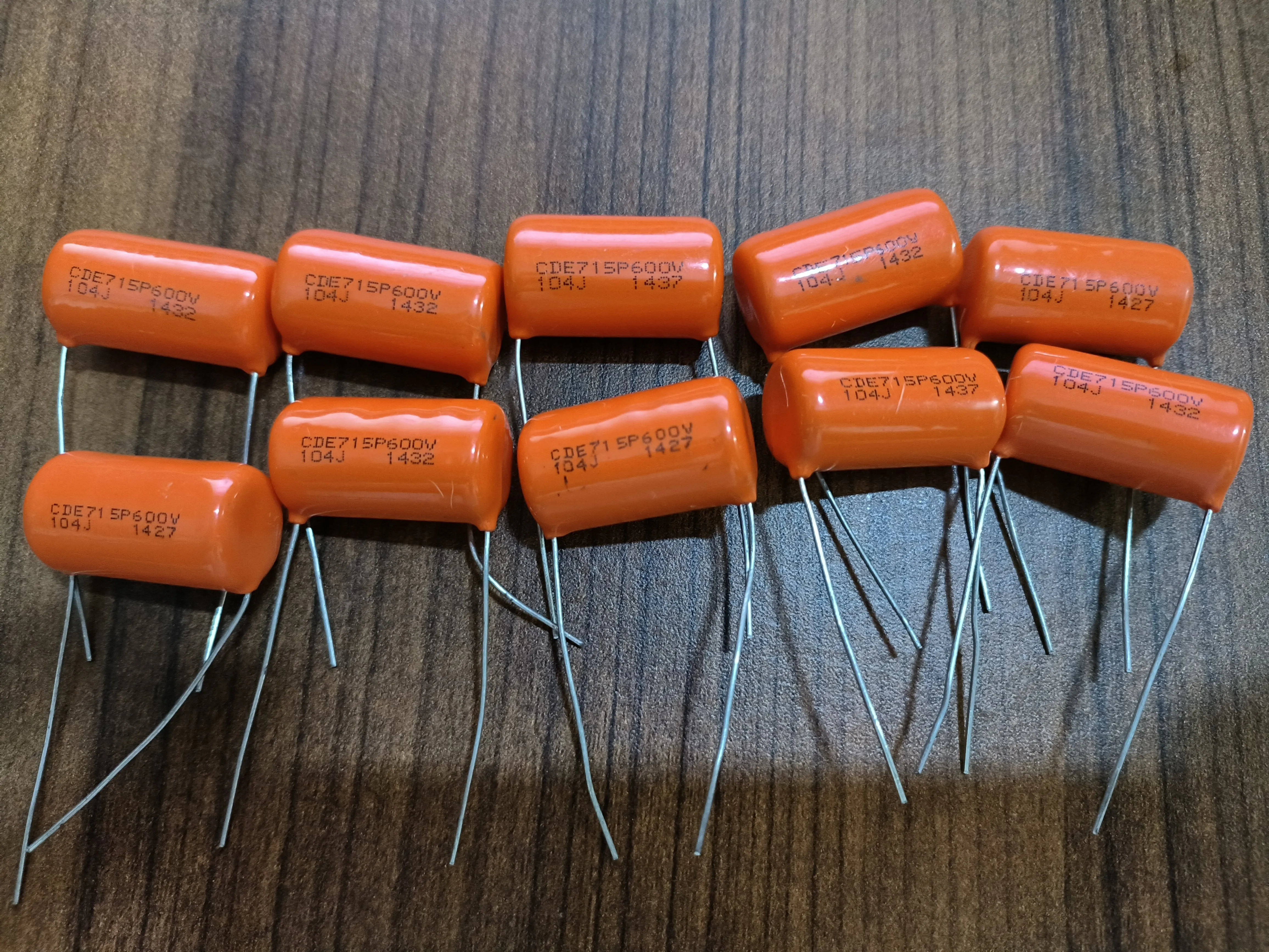 CDE SBE 715P Series 600V 0.1UF 104 Electrodeless Audio Cholesteric Coupling Capacitors 10pcs price