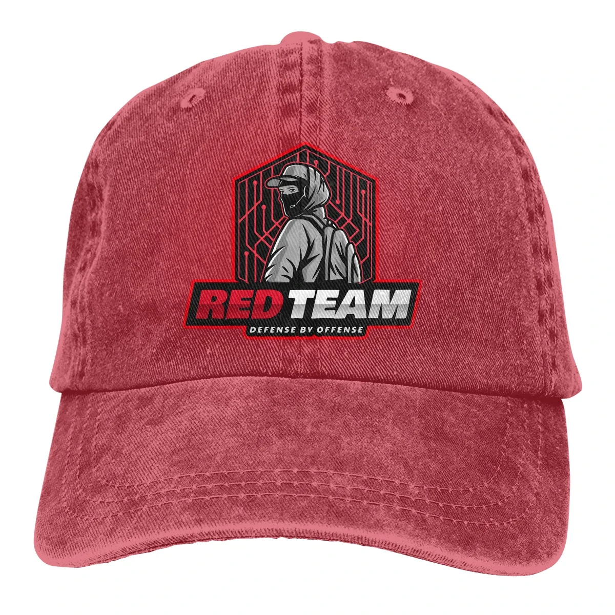 Cyber Security Rode Team Defense Baseball Cap Heren Hoeden Dames Vizierbescherming Snapback Linux Besturingssysteem Tux Penguin Caps