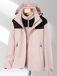 Outdoors Clothing 3 In 1 Men Women Warm Jacket Camping Hiking Mountaineering Waterproof Windproof Clothes Cold-proof Windbreaker