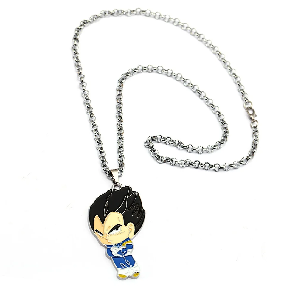 Anime Dragon Ball Z Necklace Vegeta Son Goku Saiyan Frieza Piccolo Figures Toys Gift Metal Pendant Cosplay Accessories Souvenirs