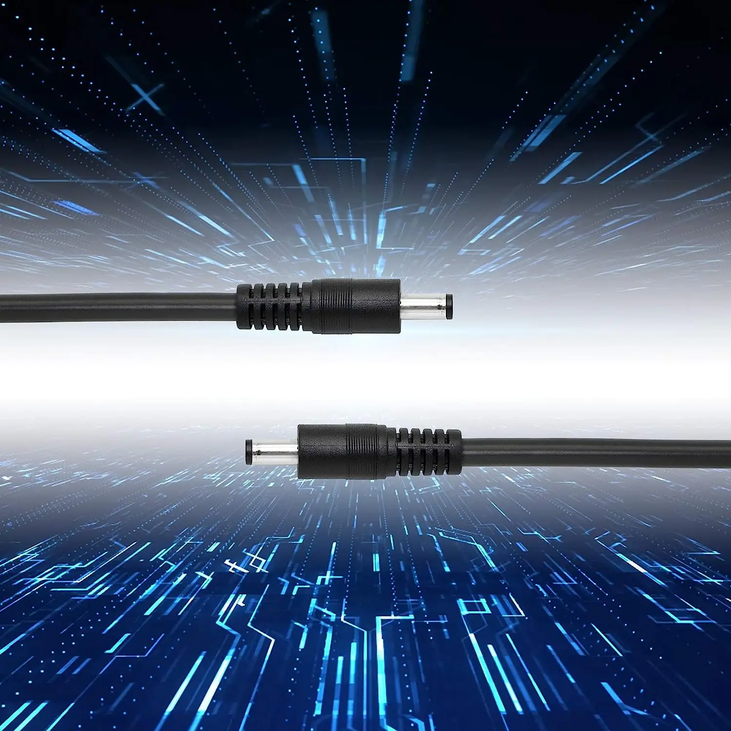 2 قطعة 16AWG تيار مستمر 5.5 مللي متر x 2.1 مللي متر ذكر إلى ذكر كابل الطاقة تمديد الأمن كاميرا Dvr مستقل LED قطاع ، سيارة ، CCTV IP المراقبة