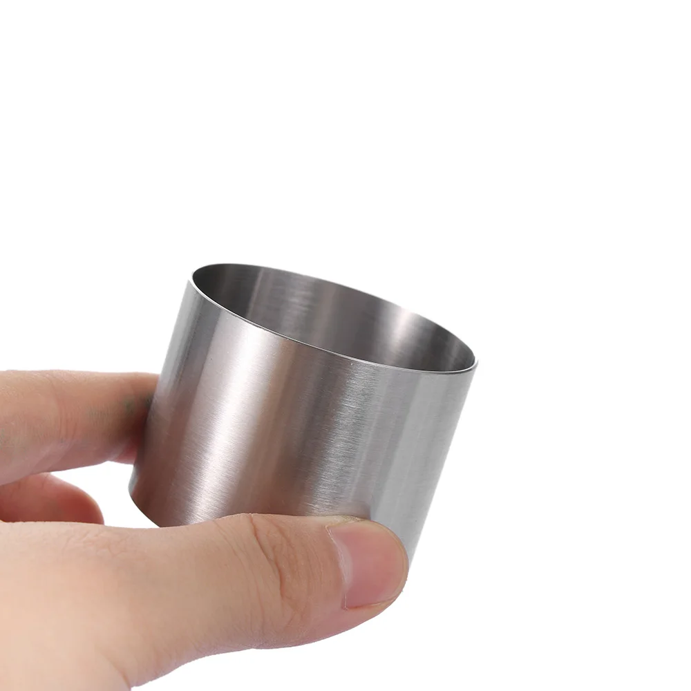 حلقة موس مستديرة صغيرة ، فولاذ مقاوم للصدأ ، أواني خبز فضّية ، قالب كيك ، قالب تزيين ، أداة معجنات ذاتية الصنع ، 5 ، 6 ، 8 قطر ، جديد ، 1 * * #6