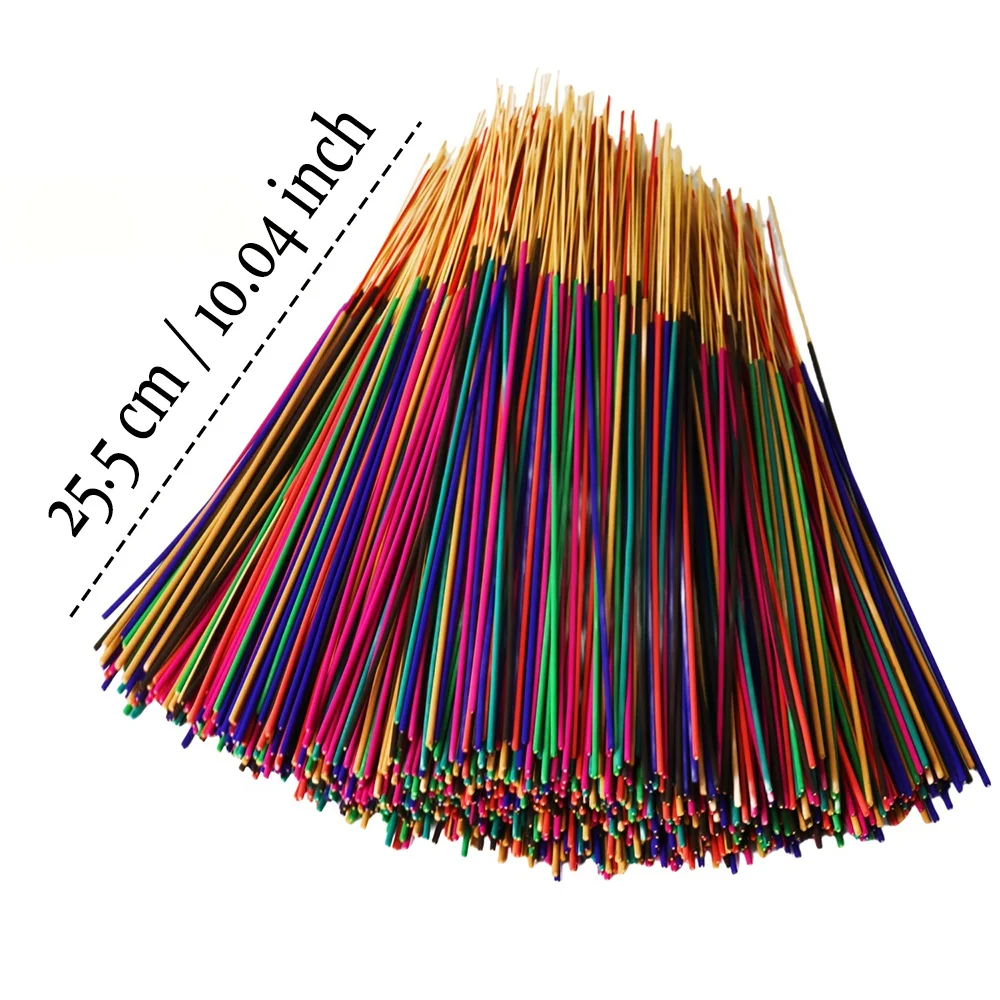 Wholesale Mixed Aromatherapy Sticks, Made from a Combination of Clove, Violet, Pear, Musk, Indian Incense, Strawberry, Watermelon, Cantaloupe, Snow Pear, Cherry, Peach, Etc., Suitable for Home Yoga, Fitness, Meditation, and Outdoor Use Extended Sizes, Wholesale Bulk Packaging
