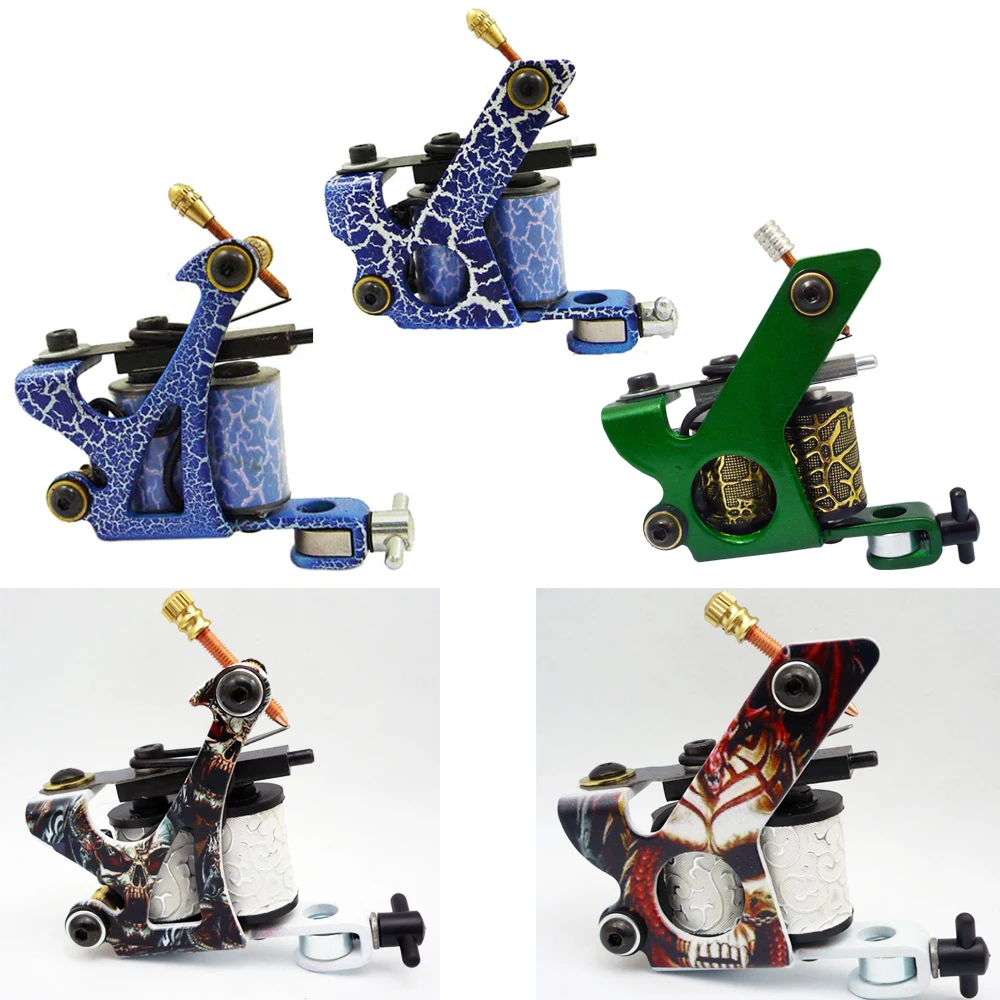 

10-катушечный тату-пулемет для лайнера и шейдера, боди-арт, машинный пистолет, принадлежности для татуировки для начинающих