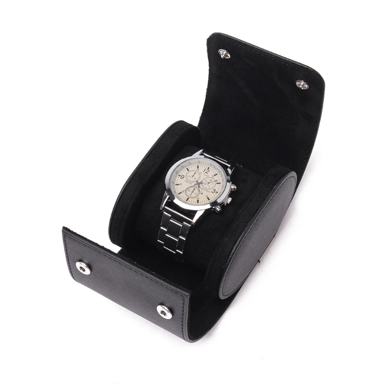 PU Leather Watch Storage Box Travel Single Watch for Case Watch Gift Box for Christmas Anniversary Birthday